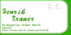 henrik kramer business card