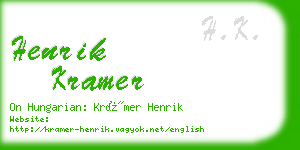 henrik kramer business card